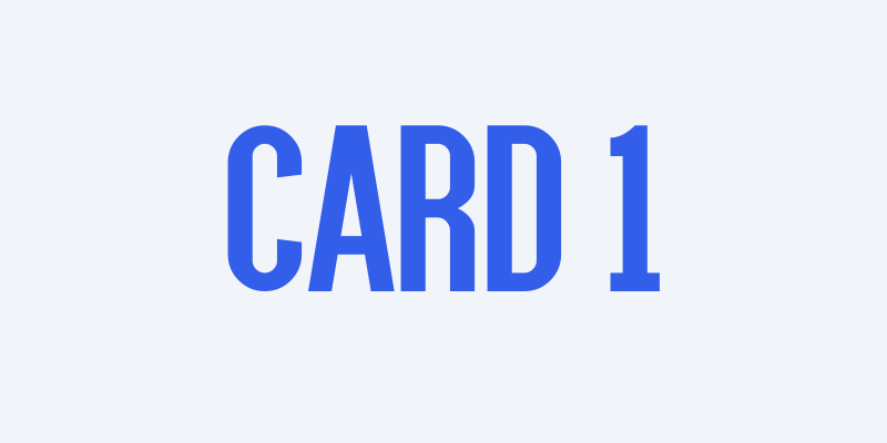 Card One